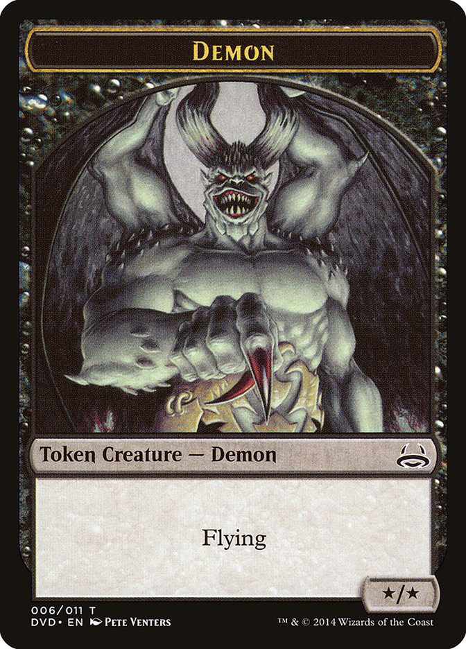 Demon Token (Divine vs. Demonic) [Duel Decks Anthology Tokens] | Exor Games Dartmouth