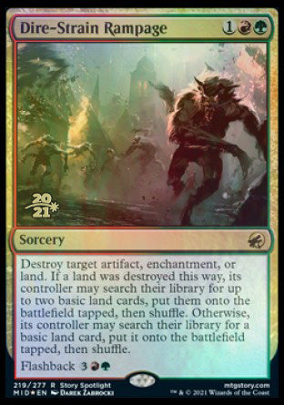Dire-Strain Rampage [Innistrad: Midnight Hunt Prerelease Promos] | Exor Games Dartmouth