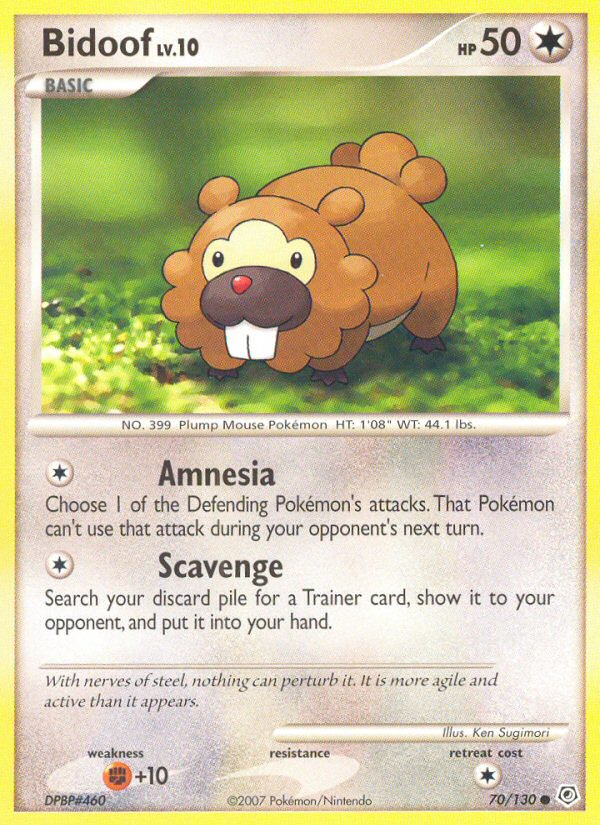 Bidoof (70/130) [Diamond & Pearl: Base Set] | Exor Games Dartmouth