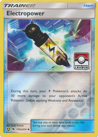 Electropower (172a/214) (League Promo) [Sun & Moon: Lost Thunder] | Exor Games Dartmouth