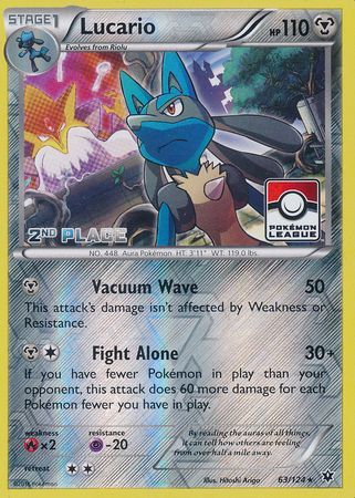 Lucario (63/124) (League Promo 2nd Place) [XY: Fates Collide] | Exor Games Dartmouth