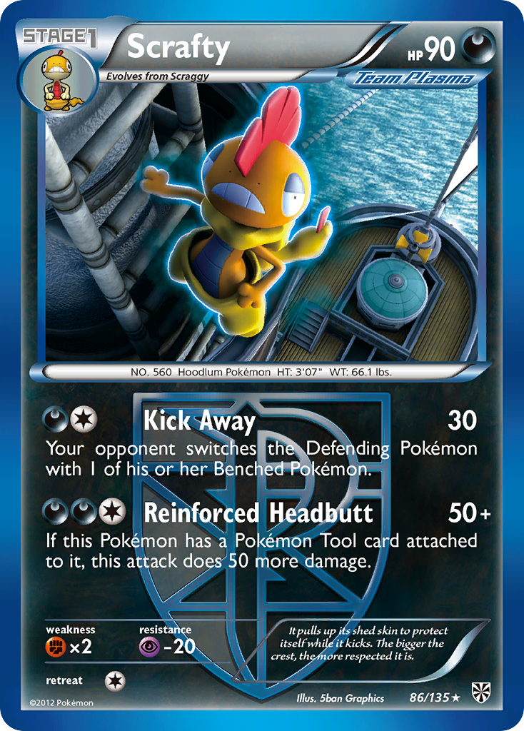 Scrafty (86/135) [Black & White: Plasma Storm] | Exor Games Dartmouth