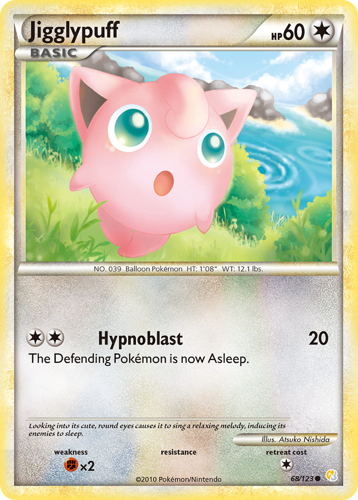 Jigglypuff (68/123) [HeartGold & SoulSilver: Base Set] | Exor Games Dartmouth