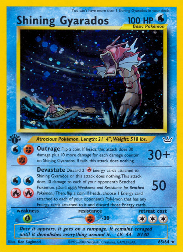 Shining Gyarados (65/64) [Neo Revelation 1st Edition] | Exor Games Dartmouth