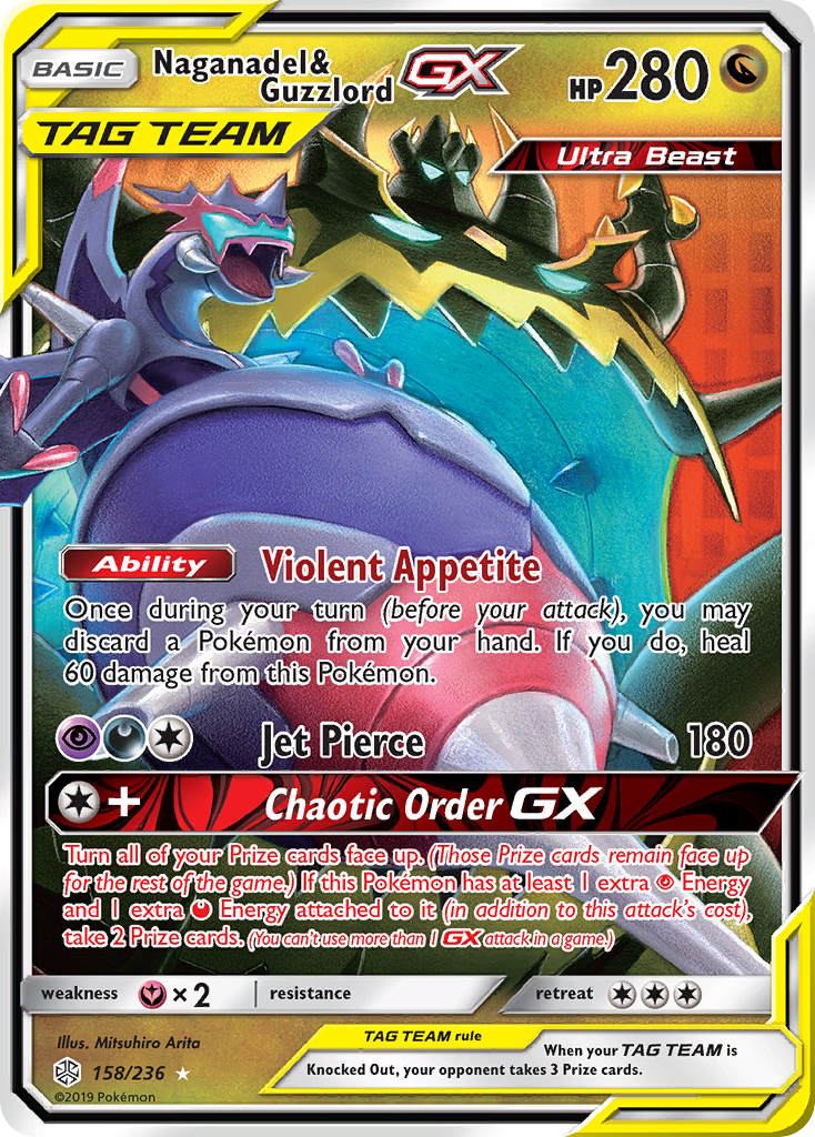 Naganadel & Guzzlord GX (158/236) [Sun & Moon: Cosmic Eclipse] | Exor Games Dartmouth