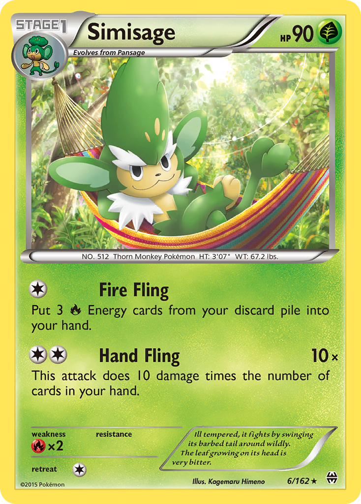 Simisage (6/162) [XY: BREAKthrough] | Exor Games Dartmouth