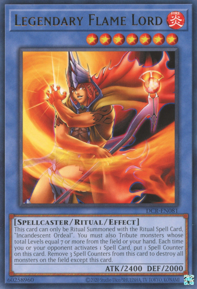 Legendary Flame Lord [DCR-EN081] Rare | Exor Games Dartmouth