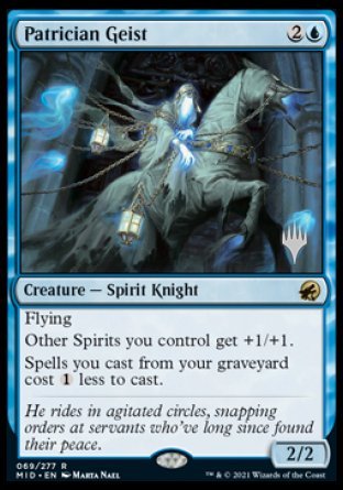 Patrician Geist (Promo Pack) [Innistrad: Midnight Hunt Promos] | Exor Games Dartmouth