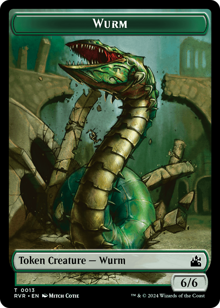 Goblin (0008) // Wurm Double-Sided Token [Ravnica Remastered Tokens] | Exor Games Dartmouth