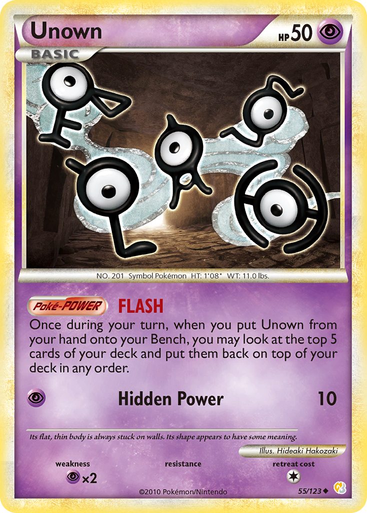 Unown (55/123) [HeartGold & SoulSilver: Base Set] | Exor Games Dartmouth