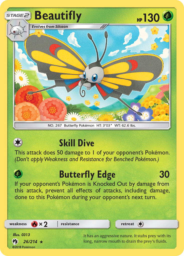 Beautifly (26/214) [Sun & Moon: Lost Thunder] | Exor Games Dartmouth