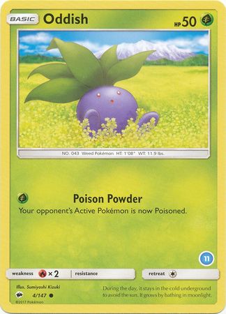 Oddish (4/147) (Deck Exclusive #11) [Sun & Moon: Trainer Kit - Alolan Ninetales] | Exor Games Dartmouth