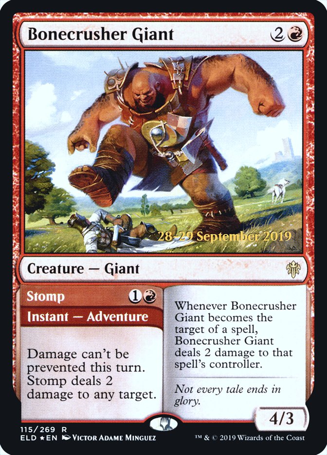 Bonecrusher Giant // Stomp  [Throne of Eldraine Prerelease Promos] | Exor Games Dartmouth