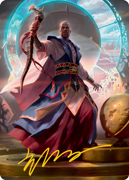 Teferi, Who Slows the Sunset Art Card (Gold-Stamped Signature) [Innistrad: Midnight Hunt Art Series] | Exor Games Dartmouth