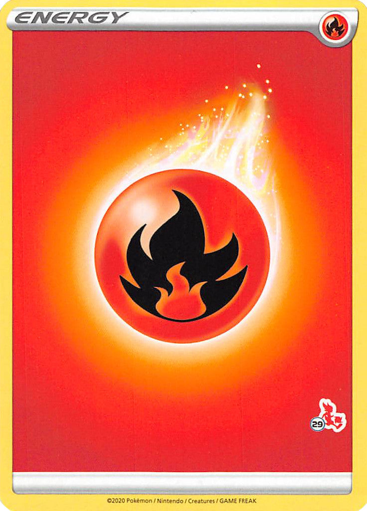 Fire Energy (Cinderace Stamp #29) [Battle Academy 2022] | Exor Games Dartmouth