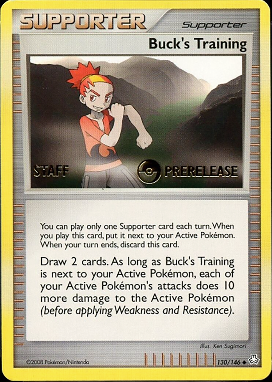 Buck's Training (130/146) (Staff Prerelease Promo) [Diamond & Pearl: Legends Awakened] | Exor Games Dartmouth