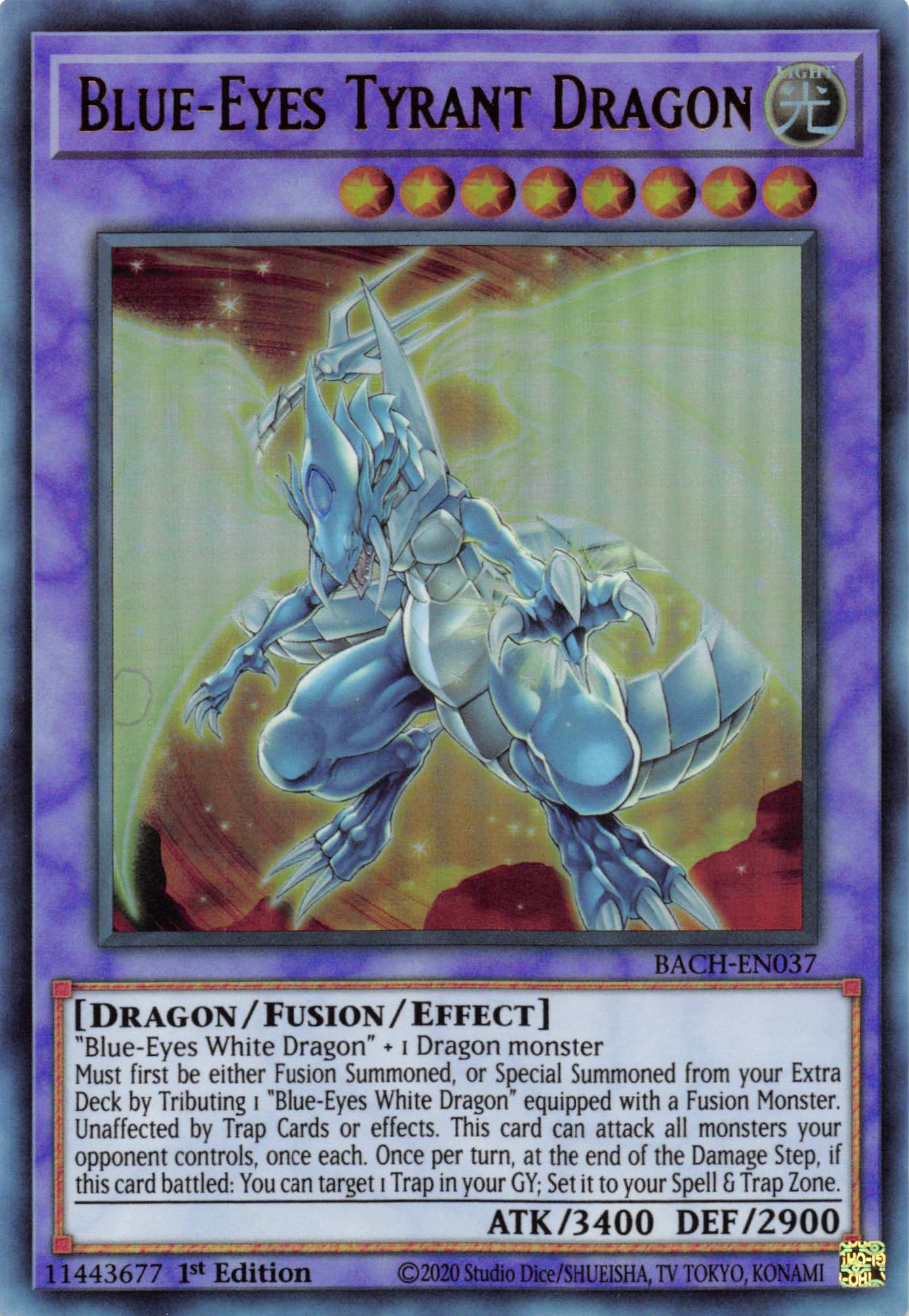 Blue-Eyes Tyrant Dragon [BACH-EN037] Ultra Rare | Exor Games Dartmouth