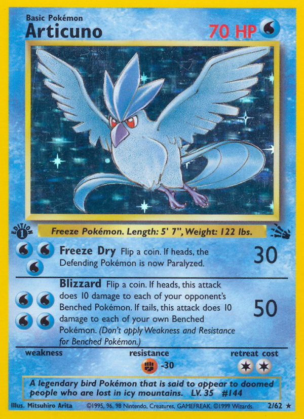 Articuno (2/62) [Fossil 1st Edition] | Exor Games Dartmouth