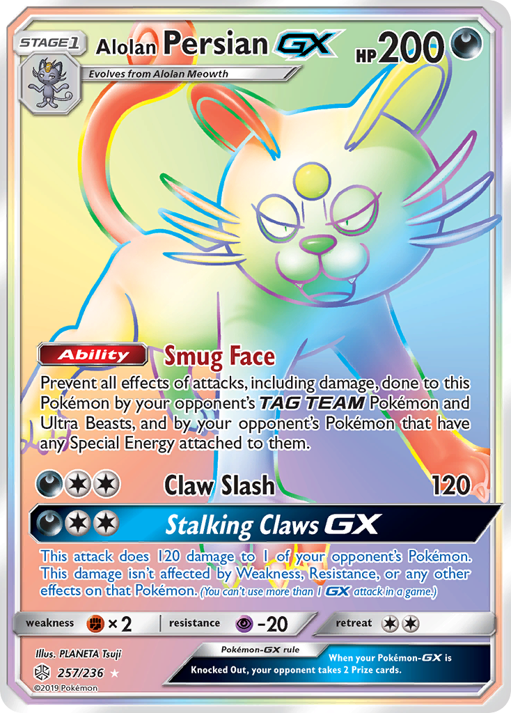 Alolan Persian GX (257/236) [Sun & Moon: Cosmic Eclipse] | Exor Games Dartmouth