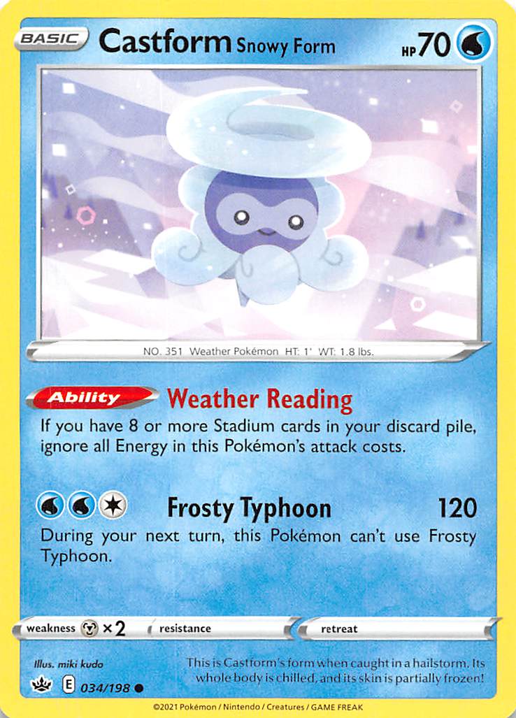 Castform Snowy Form (034/198) [Sword & Shield: Chilling Reign] | Exor Games Dartmouth