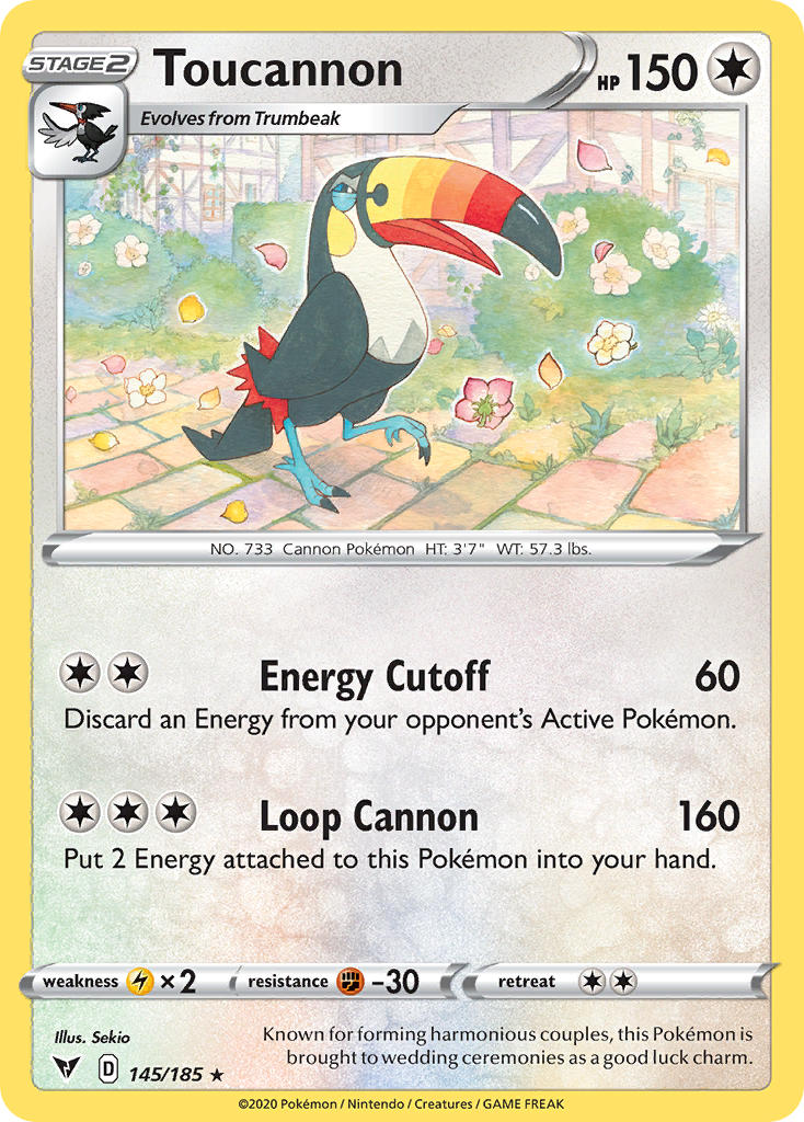 Toucannon (145/185) [Sword & Shield: Vivid Voltage] | Exor Games Dartmouth