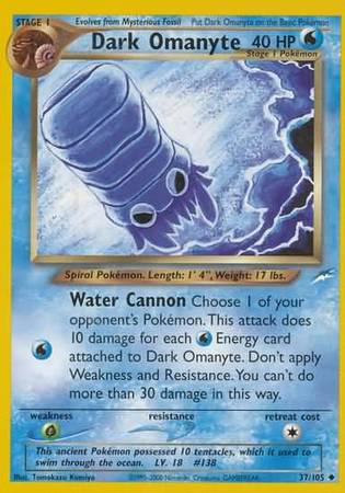 Dark Omanyte (37/105) [Neo Destiny Unlimited] | Exor Games Dartmouth