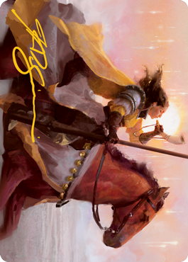 Sunrise Cavalier Art Card (Gold-Stamped Signature) [Innistrad: Midnight Hunt Art Series] | Exor Games Dartmouth