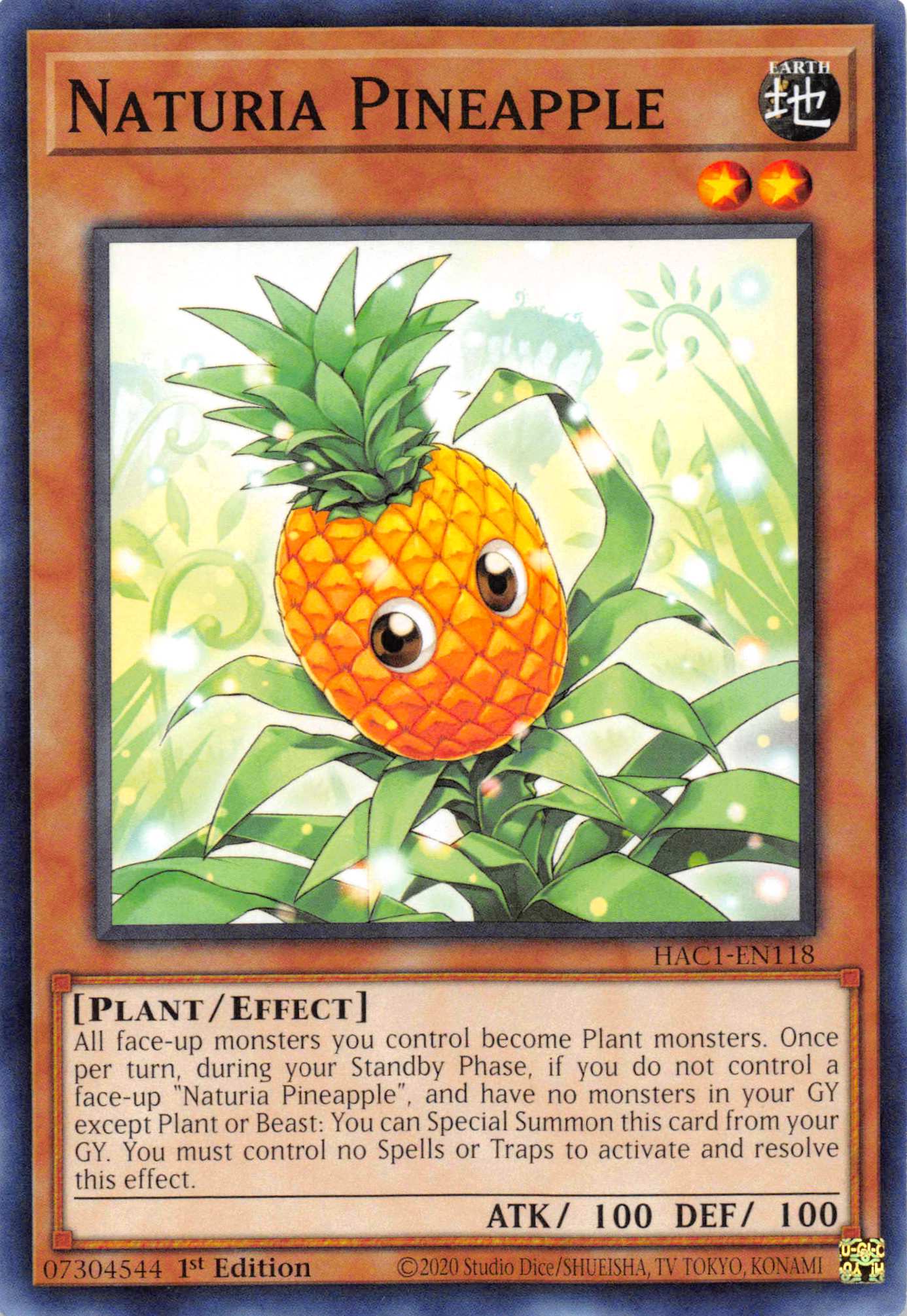 Naturia Pineapple (Duel Terminal) [HAC1-EN118] Parallel Rare | Exor Games Dartmouth