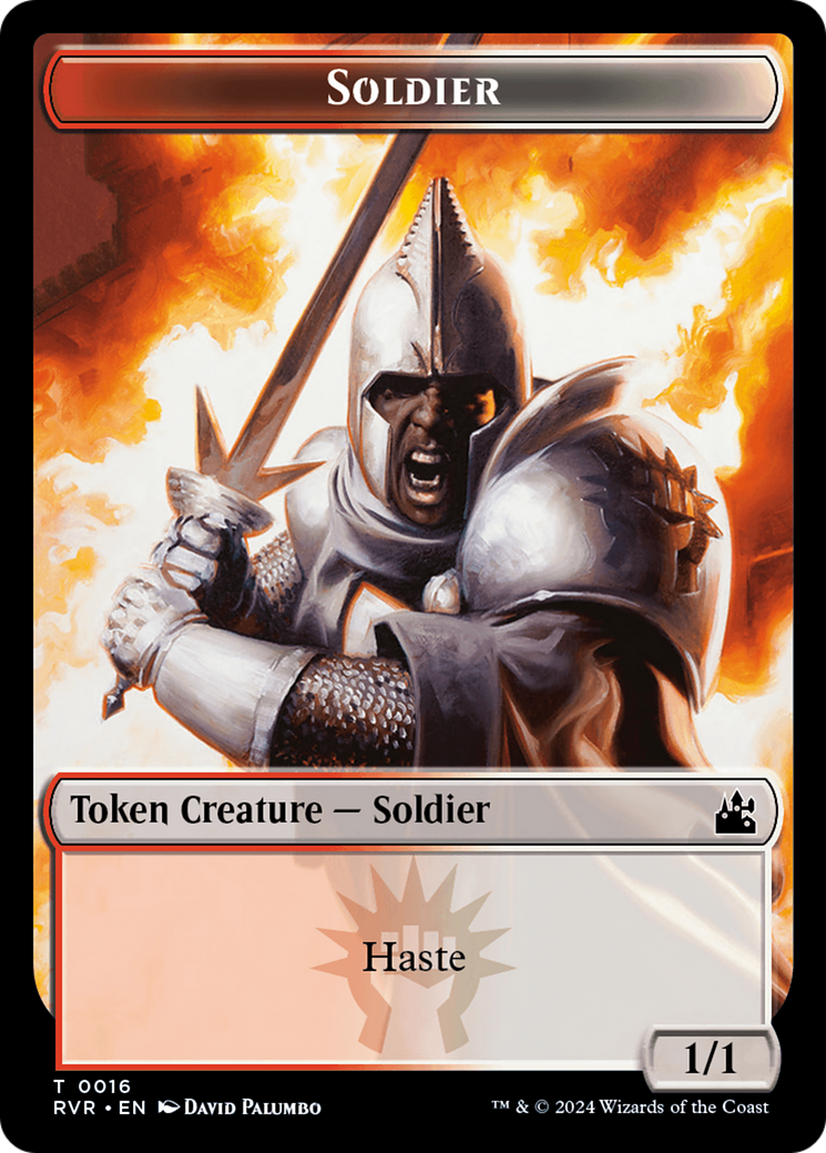 Soldier Token [Ravnica Remastered Tokens] | Exor Games Dartmouth