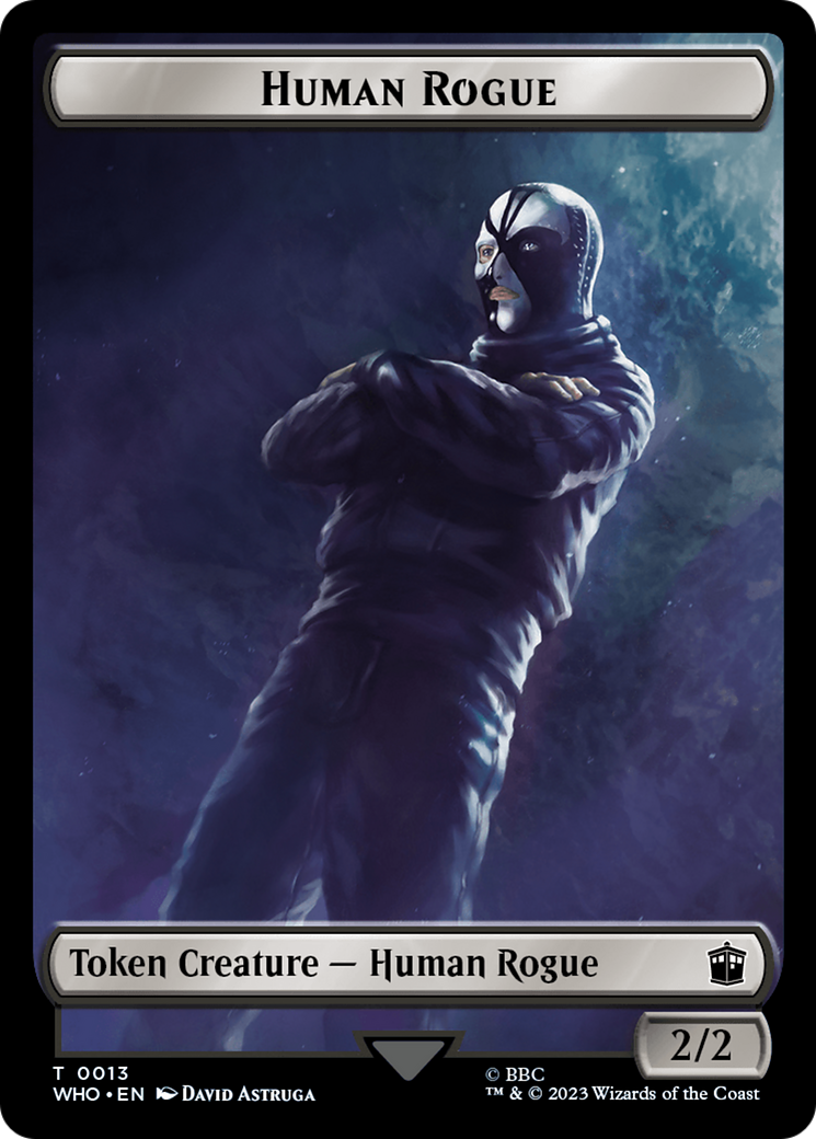 Human Rogue // Beast Double-Sided Token [Doctor Who Tokens] | Exor Games Dartmouth