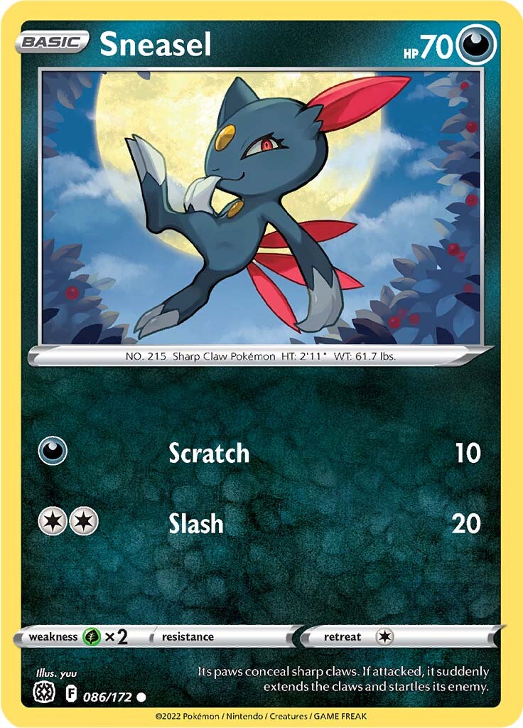 Sneasel (086/172) [Sword & Shield: Brilliant Stars] | Exor Games Dartmouth