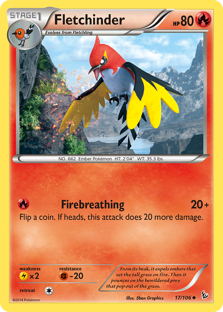 Fletchinder (17/106) [XY: Flashfire] | Exor Games Dartmouth