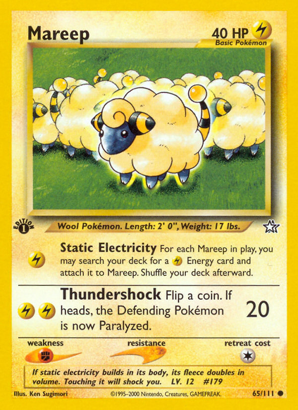 Mareep (65/111) [Neo Genesis 1st Edition] | Exor Games Dartmouth