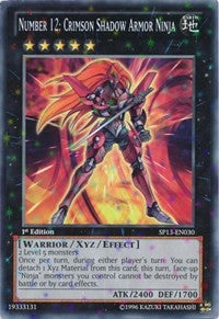 Number 12: Crimson Shadow Armor Ninja [SP13-EN030] Starfoil Rare | Exor Games Dartmouth