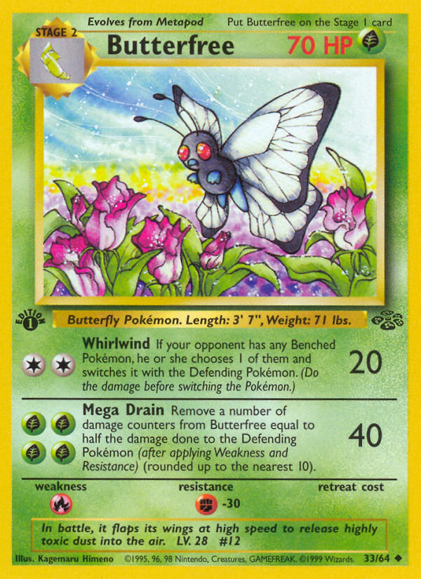 Butterfree (33/64) [Jungle 1st Edition] | Exor Games Dartmouth