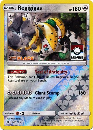Regigigas (84/111) (League Promo 3rd Place) [Sun & Moon: Crimson Invasion] | Exor Games Dartmouth