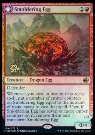 Smoldering Egg // Ashmouth Dragon [Innistrad: Midnight Hunt Prerelease Promos] | Exor Games Dartmouth