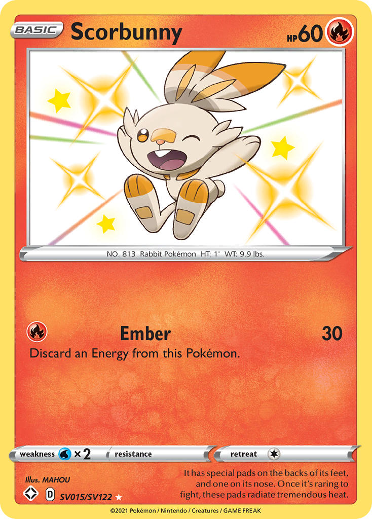 Scorbunny (SV015/SV122) [Sword & Shield: Shining Fates] | Exor Games Dartmouth