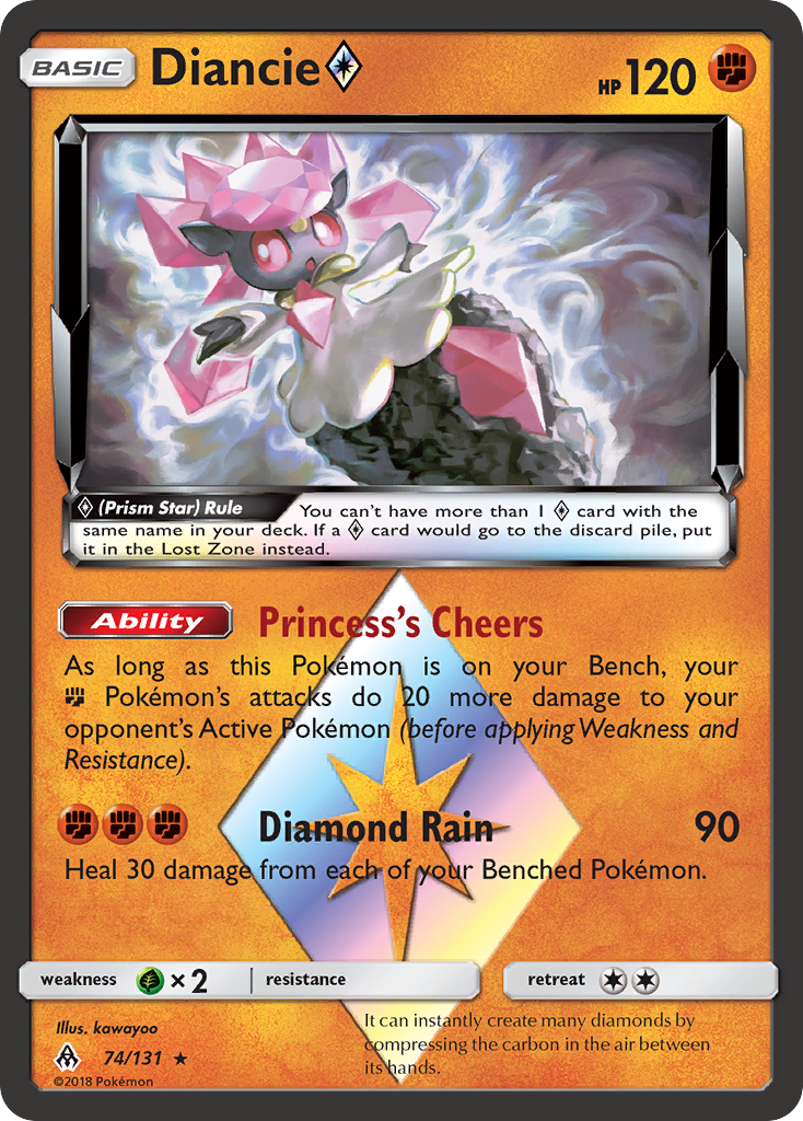 Diancie (74/131) (Prism Star) [Sun & Moon: Forbidden Light] | Exor Games Dartmouth