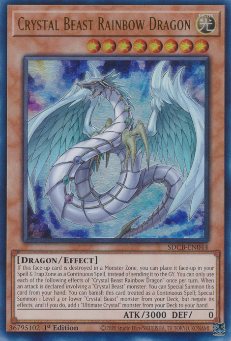 Crystal Beast Rainbow Dragon [SDCB-EN044] Ultra Rare | Exor Games Dartmouth