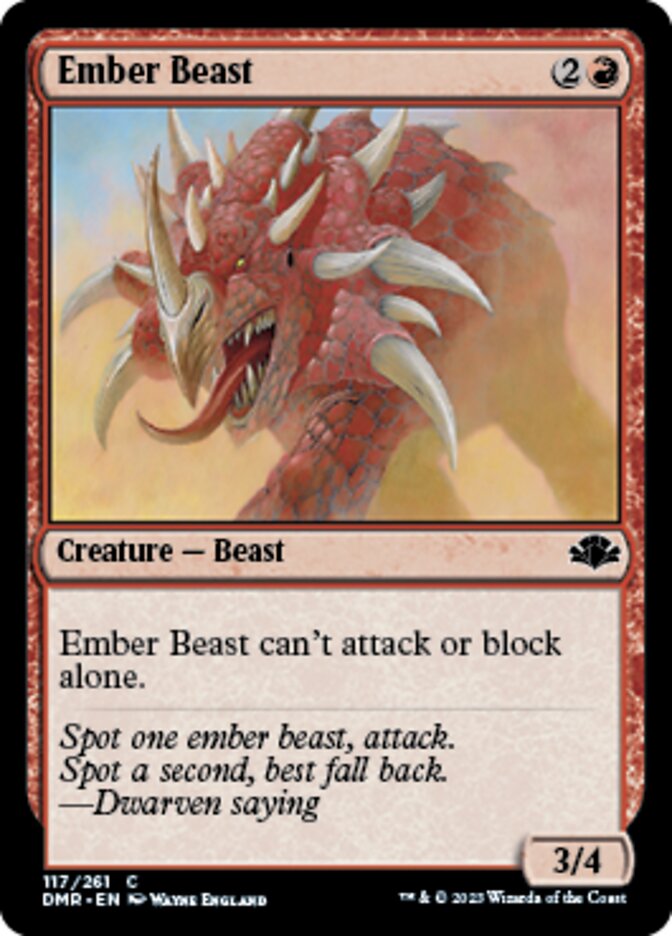 Ember Beast [Dominaria Remastered] | Exor Games Dartmouth