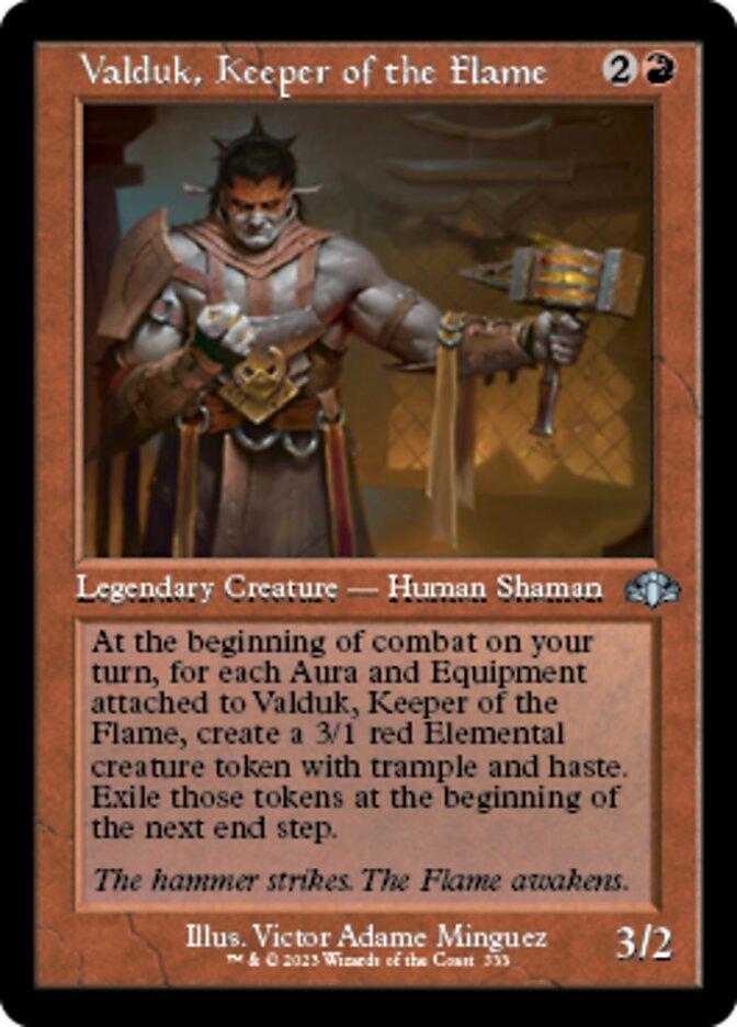 Valduk, Keeper of the Flame (Retro) [Dominaria Remastered] | Exor Games Dartmouth