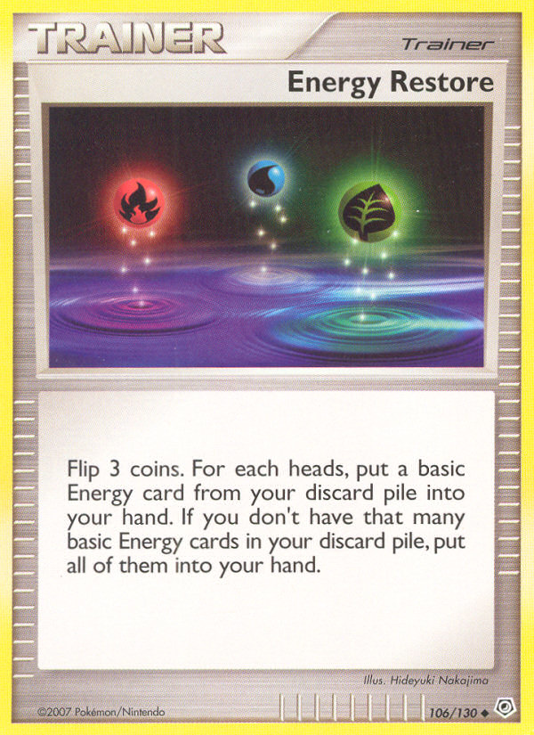 Energy Restore (106/130) [Diamond & Pearl: Base Set] | Exor Games Dartmouth