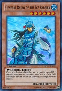 General Raiho of the Ice Barrier [BPW2-EN039] Super Rare | Exor Games Dartmouth