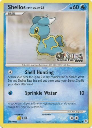 Shellos East Sea (106/132) (Origins Game Fair 2008) [Nintendo: Black Star Promos] | Exor Games Dartmouth