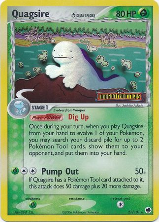 Quagsire (21/101) (Delta Species) (Stamped) [EX: Dragon Frontiers] | Exor Games Dartmouth