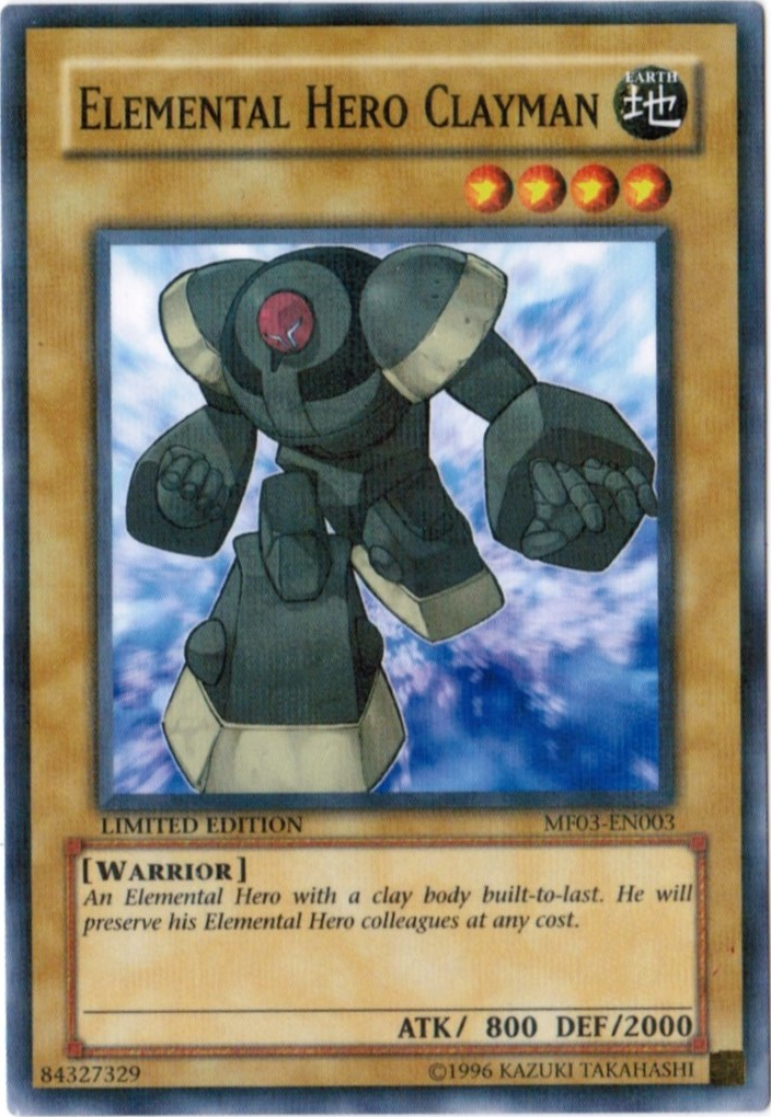 Elemental Hero Clayman [MF03-EN003] Parallel Rare | Exor Games Dartmouth