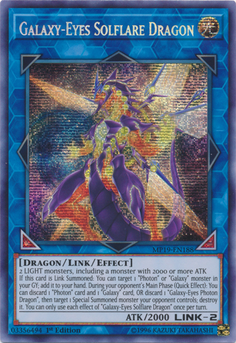 Galaxy-Eyes Solflare Dragon [MP19-EN188] Prismatic Secret Rare | Exor Games Dartmouth