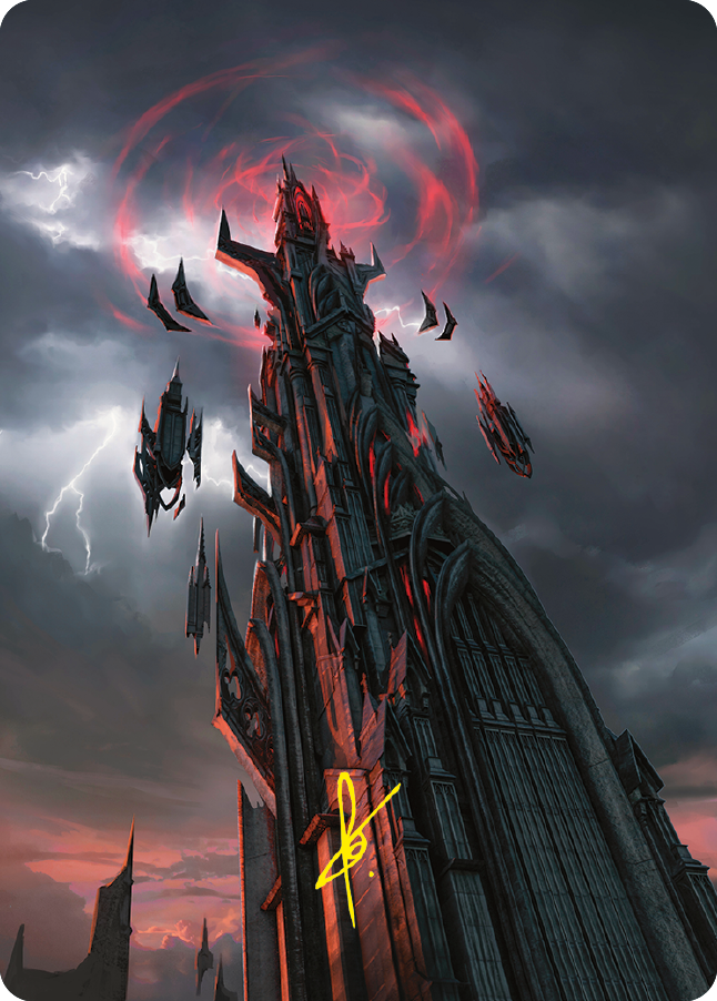 Barad-dur Art Card (Gold-Stamped Signature) [The Lord of the Rings: Tales of Middle-earth Art Series] | Exor Games Dartmouth