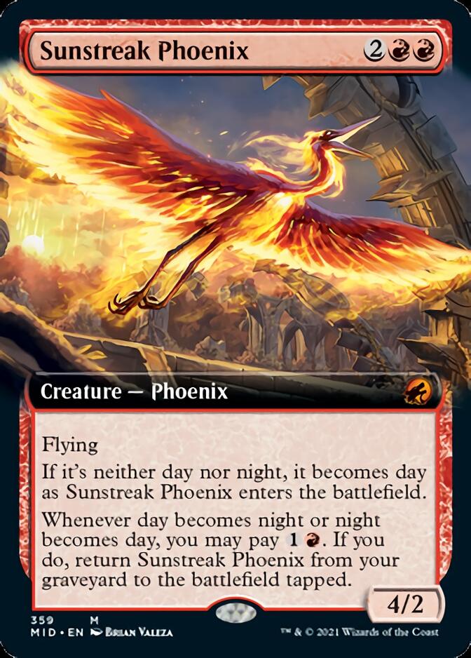Sunstreak Phoenix (Extended) [Innistrad: Midnight Hunt] | Exor Games Dartmouth